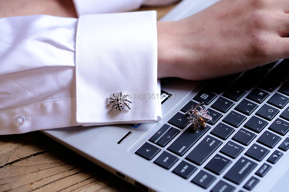 MAISHENOU модные рубашки запонки для мужчин и женщин брендовые пуговицы с животными пчела паук Запонки Высокое качество