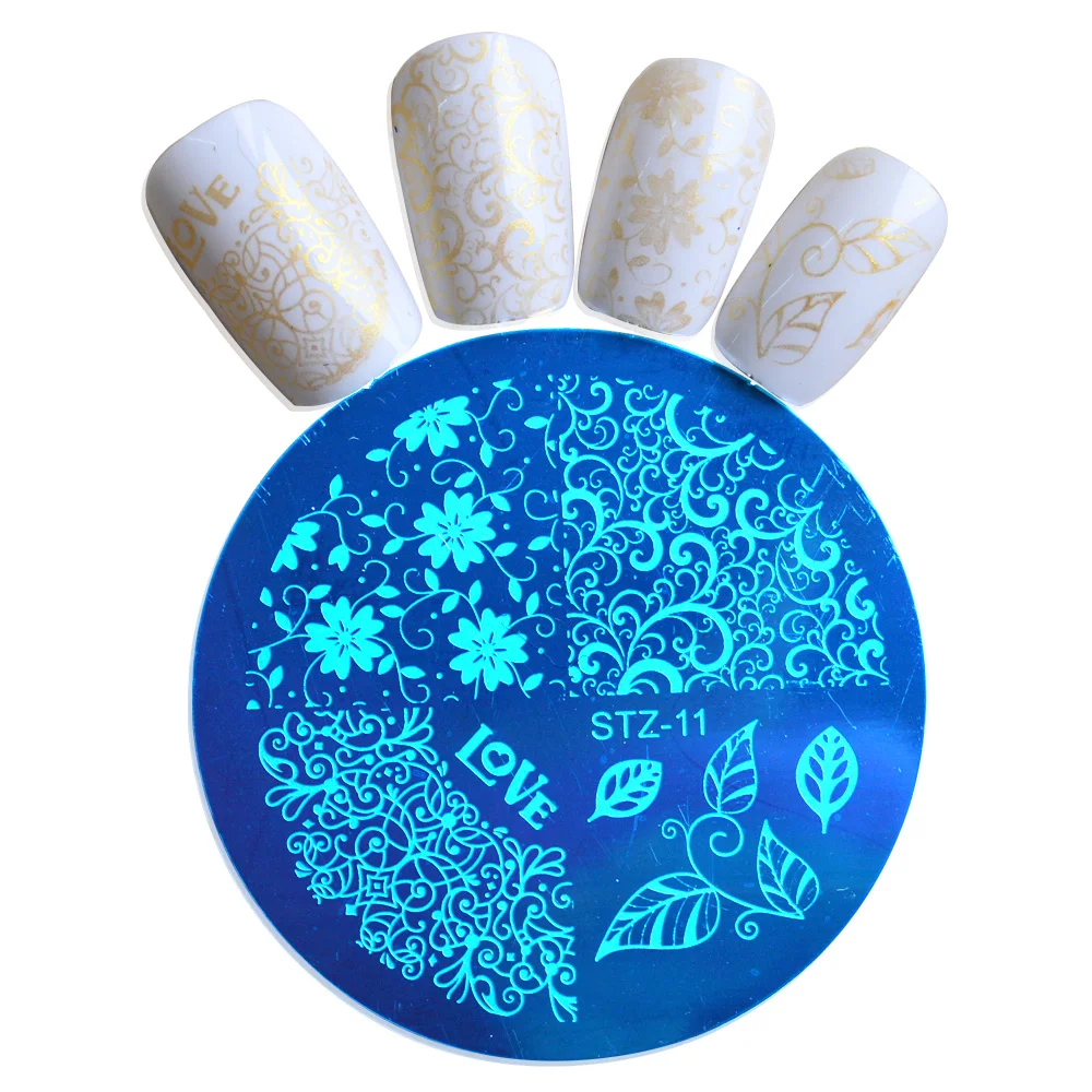 

1pcs Beautiful Flower Designs Stainless Steel Nail Art Stamp Stamping Plates Template Manicure Nail Tools BESTZA11