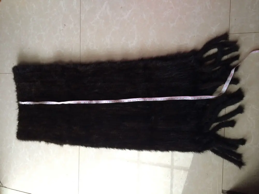 knitted mink fur shawl scarf for women (4)