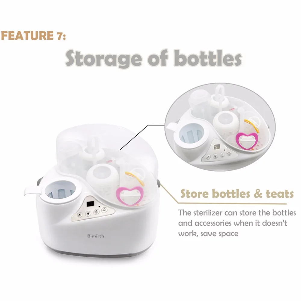 New 4 in 1 Baby Bottle Warmer Breast Sterilizer Multi-functional Breast Milk Heater Food Steam Heating Electric Sterilizer  (23)