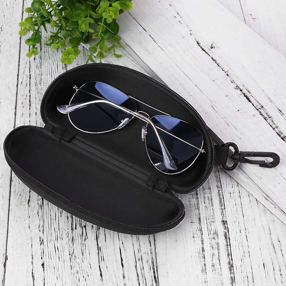 Portable Zipper Eye Glasses Sunglasses Carry Shell Hard Case Box