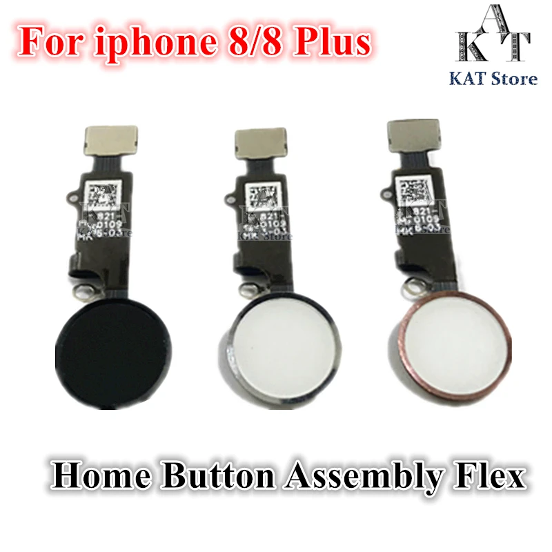 1 шт. кнопка «домой» в сборе для iPhone 6, 6s, 7, 8 Plus, 5S, SE, 6s Plus, 8 Plus, кнопка «домой», кабель без сенсорного ID, замена отпечатка пальца
