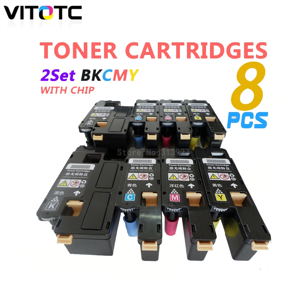 

8x Toner Cartridge Compatible For Xerox Phaser 6010 6000 Workcentre 6015 6015V Printer 106R01629 106R01630 106R01633 106R01634