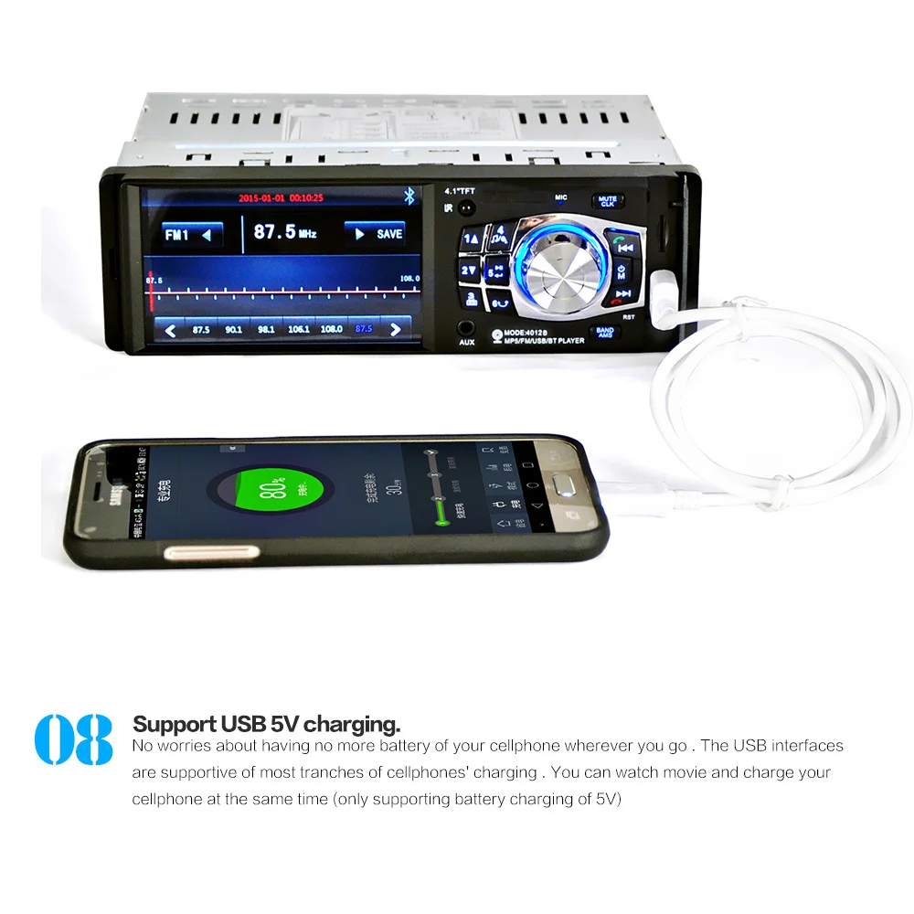 Автомагнитола Bluetooth Mp3 MP5 dvd-плеер Автомобильный громкоговоритель Авторадио 1din SD/USB/tv Аудио пульт дистанционного управления с камерой заднего вида