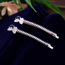New Arrival Fashion Crystal Butterfly Hair pins Barrette For Girls Hair Jewelry Women Rhinestone Hair Clips