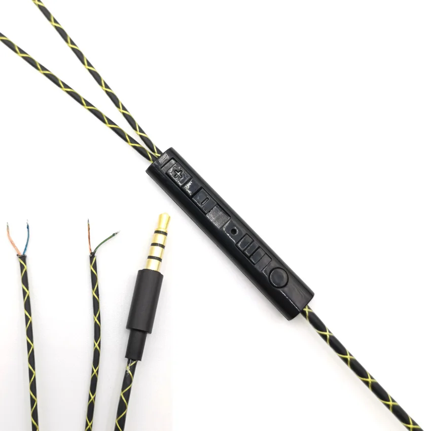 50 см 1,2 м Высококачественная серебристо-медная проволока с покрытием наушники Сменный кабель для DIY Замена кабеля наушников 3,5 мм аудио кабель