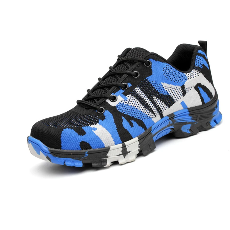 

Men Work Boots Breathable Work Safety Shoes for Man Steel Puncture Proof Construction Safety Boots Camouflage Steel Toe Shoes