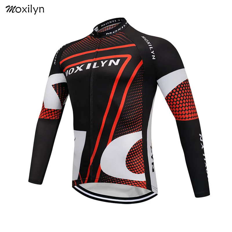Moxilyn зимний термальный флисовый комплект для велоспорта Ropa Ciclismo Invierno Hombre Roupa Ciclismo велосипедная одежда красный костюм - Цвет: jersey no fleece