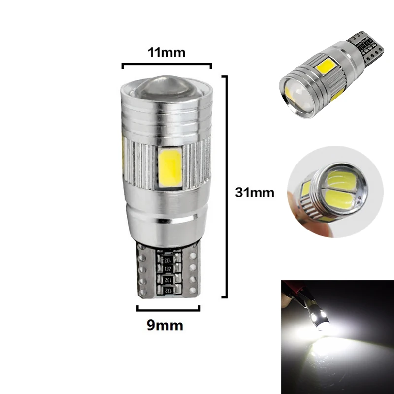 Высокая Мощность автомобильные 3W светодиодный светильник s шоу широкий Светильник Универсальный T10 5630 6SMD авто светильник-излучающая Диодная лампочка аксессуары для ламп 12V