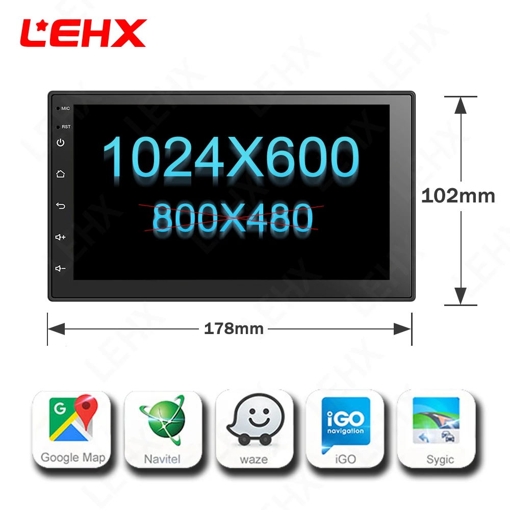 LEHX 2 Din автомобильный радиоприемник Android 8 1 Универсальный gps навигатор