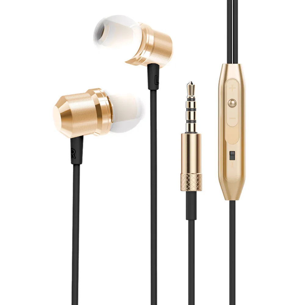 Mobile Phone Music Game Earphone 3.5mm With Microphone Bass Stereo In