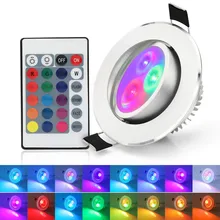 Led Downlights RGB 5W 16 color changes Led light Changing Magic Bulb AC85-265V Recessed with Remote controller Spot light Led Downlights RGB 5W 16 color changes Led light Changing Magic Bulb AC85-265V Recessed with Remote controller Spot light