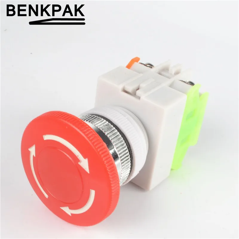 

Mushroom Emergency Stop Push Button Switch NO+NC push locking,turn reset