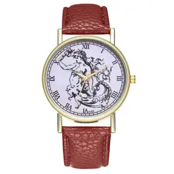 Relojes mujer 2018 для женщин часы винтажные женские платья иллюстрации кожа часы женские часы мода подарок на день рождения Montre Femme #030