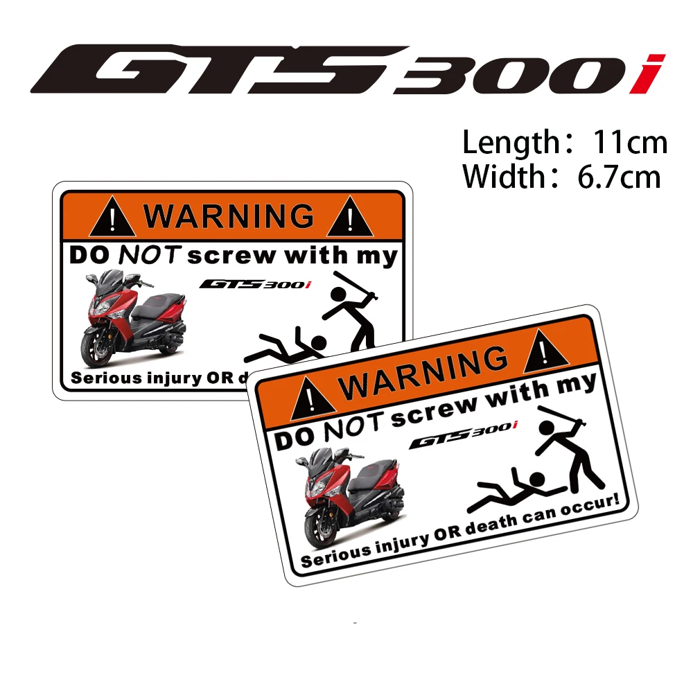 

KODASKIN Motorcycle Cheap 2D Creative Warning Sticker Decal for SYM GTS300i