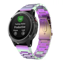 Замена нержавеющей стали металла Quick Fit часы ремешок для Garmin Fenix 5 Прямая 1023