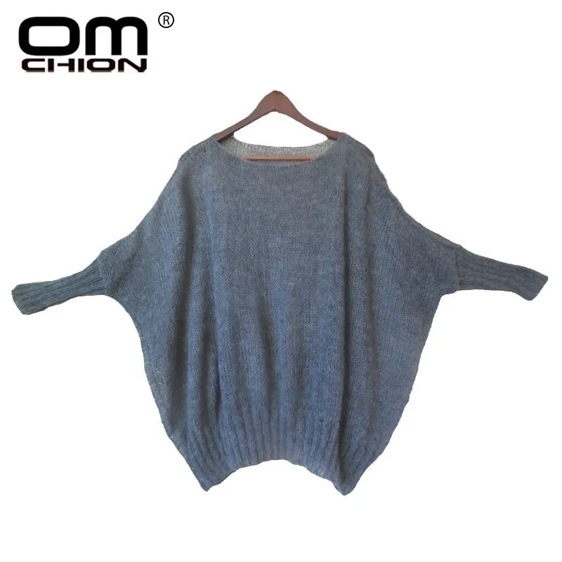 

OMCHION Pull Femme 2019 New O Neck Batwing Sleeve Autumn Sweater Women Casual Loose Oversize Solid Pullover Korean Jumper LMY100