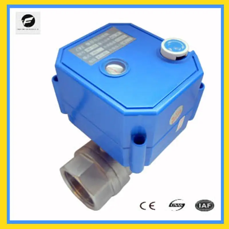 Моторизованный шаровой кран CWX25S из нержавеющей стали 304 2 канала 1/2 дюйма CR04 12 В