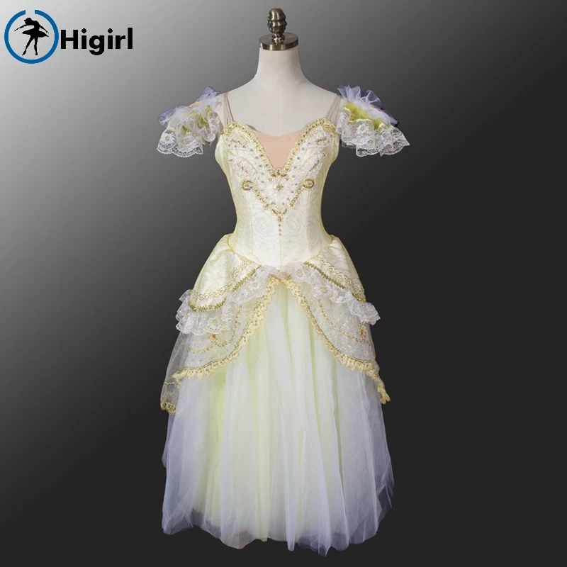 Gregory Bailey gold romantic ballet tutu dress adult ballerina costumes ballerina dress kids giselle ballet costumesBT8902B
