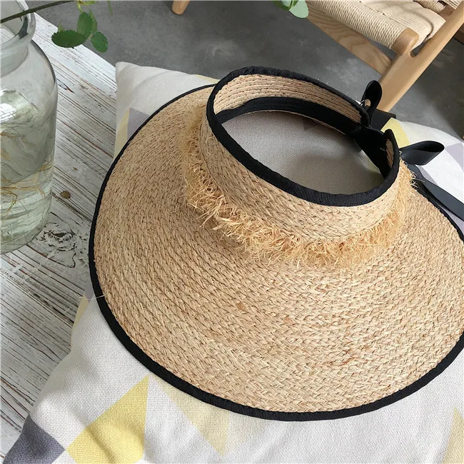 Sun hat summer hat for women beach hat ladies straw  raffia hat sun visor hat women sun visor straw raffia sun visor caps (17)