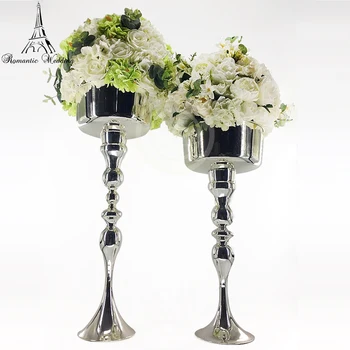 

Classic Wedding Tall Metal Vases Pillar Flower Stand Big Flower Head for Wedding Event Party Decoration
