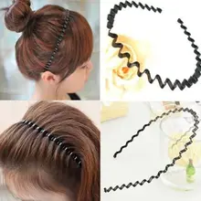 Unisex Black Wavy Hair Head Hoop Sport Headband Metal Women's Sport Barrette Headband Women Men Hairband Unisex Black Wavy Hair Head Hoop Sport Headband Metal Women's Sport Barrette Headband Women Men Hairband