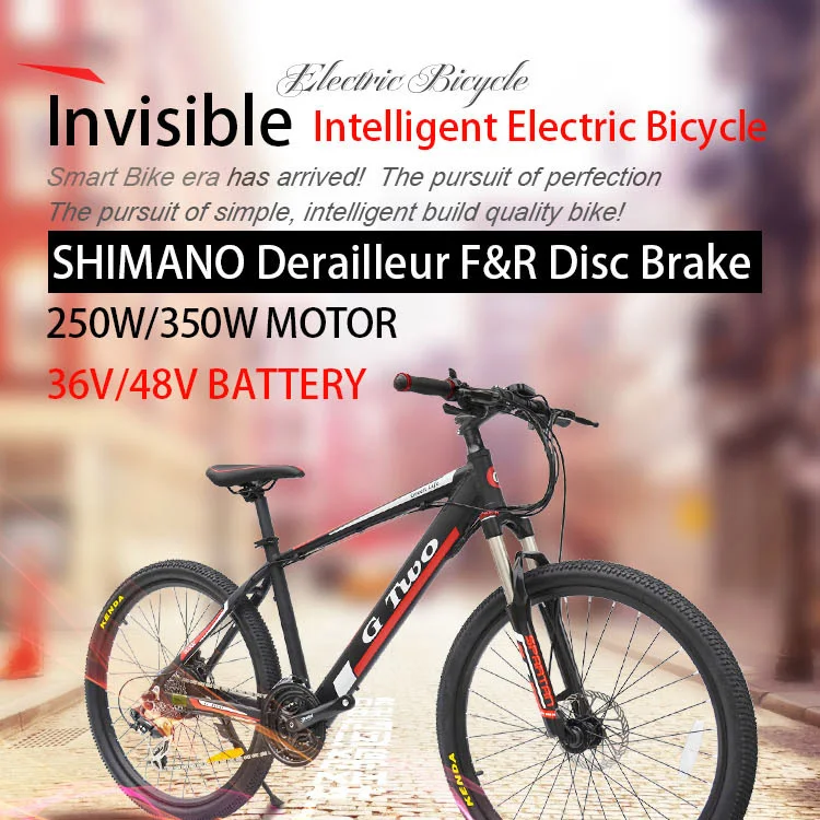 Discount G Two 2018 new 26inch 27Speed Electric Bike Powerful Electric Mountain Bike Lithium Battery 250W 350W 48V  eBike  Electric MTB 11