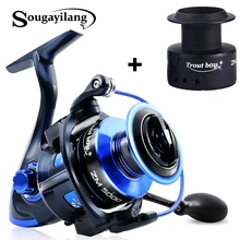 Sougayilang Спиннинг рыболовная Катушка 13BB+ 1 высокое качество упорные шариковые подшипники 5,5: 1 Рыболовная катушка 2000-5000 8 кг Макс Перетащите Мощность Катушка для спиннинга