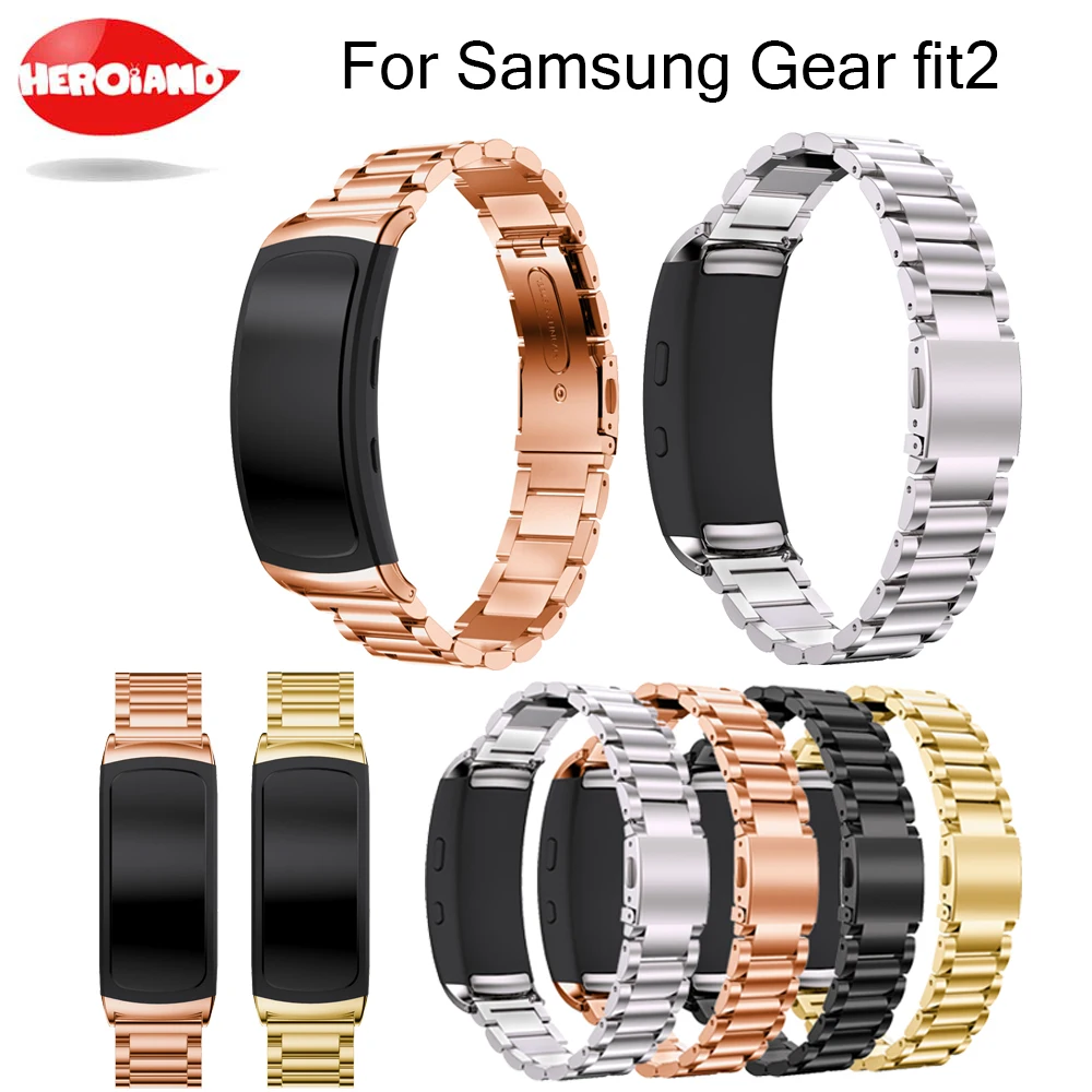Браслет из нержавеющей стали ремешок для часов Samsung Gear Fit 2 SM R360 Smartwatch сменный