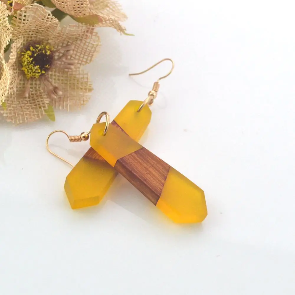 Серьги Leanzni из натуральной смолы модные ювелирные изделия подарки оптом.|earrings