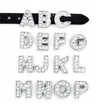 20 шт./лот, 8 мм, стразы, ползунок, буквы "N-Z, можно выбрать каждую букву", подходят для самодельных браслетов и браслетов