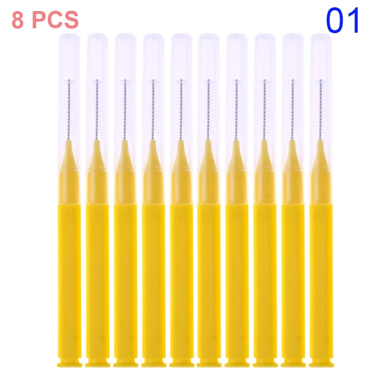 8 шт/16 шт нажимная межзубная щетка Ортодонтическая зубная Чистящая Щетка зубочистка для взрослых зубная нить
