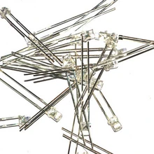 1000 шт. x 3 мм плоский верхний прозрачный объектив теплый белый красный нефрит зеленый синий желтый оранжевый фиолетовый светодиод светодиодный светильник Длинная нога