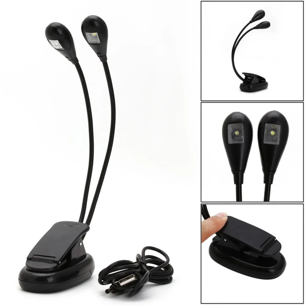 Clip On LED Light Book Braccio Lampada di Lettura Del Computer Portatile Music Stand Tablet PC iPad Travel