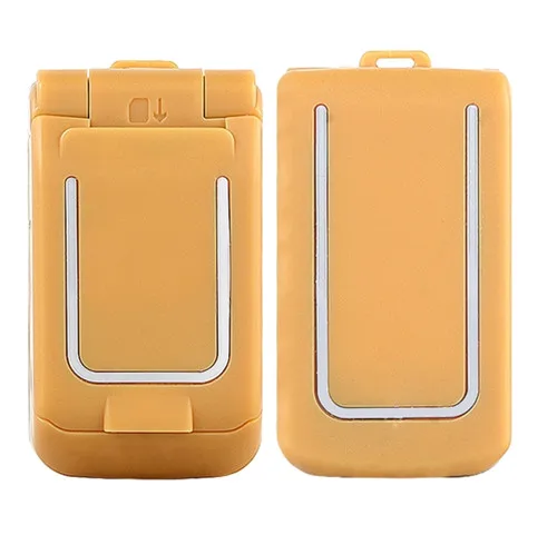 LONG-CZ J9 мини флип мобильный телефон 0,6" маленький сотовый телефон беспроводной Bluetooth Dialer FM волшебный голос Handsfree Наушники для детей - Цвет: Orange