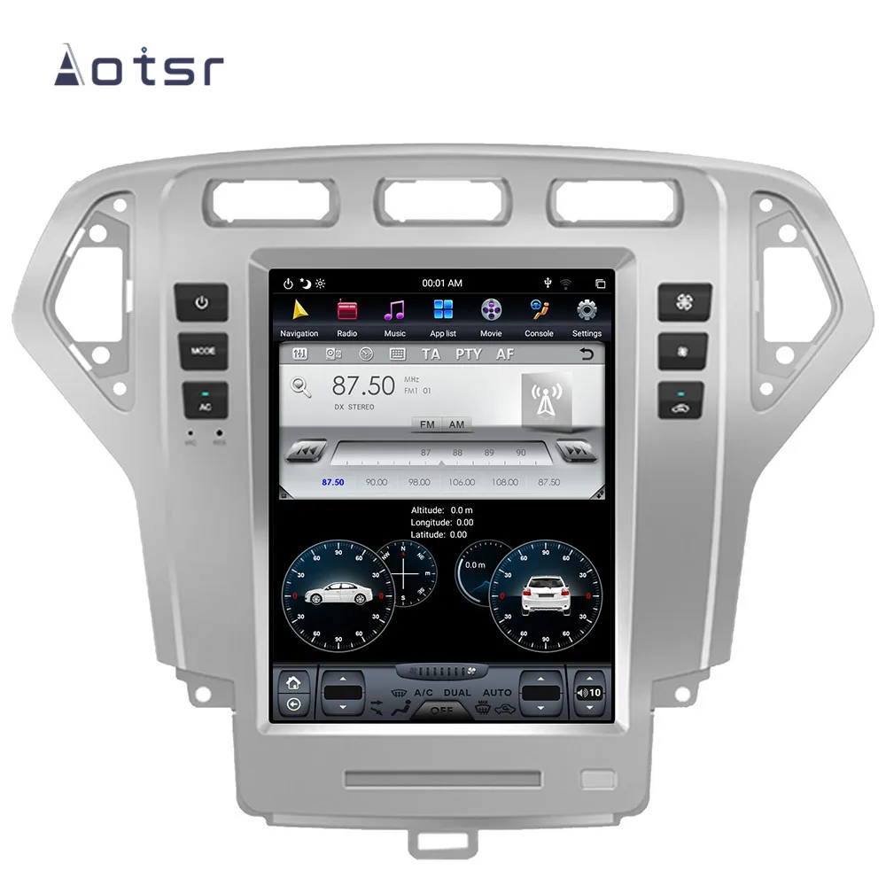 Мультимедийный плеер Tesla style Android 8 1 4 Гб ОЗУ DVD GPS навигация для Ford Mondeo MK4 2007 2010