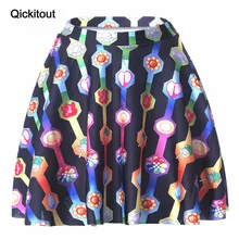 Жаркое лето Для женщин юбки плиссированные дамы цифровой печати юбки выше колена эластичные Saia De Renda юбки Для женщин Прямая поставка