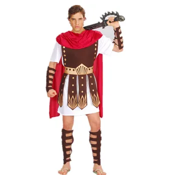 

Ancient Roman Gladiator Costume Masquerade mask ball Men costume knight Julius Caesar adult cosplay party theme Costume