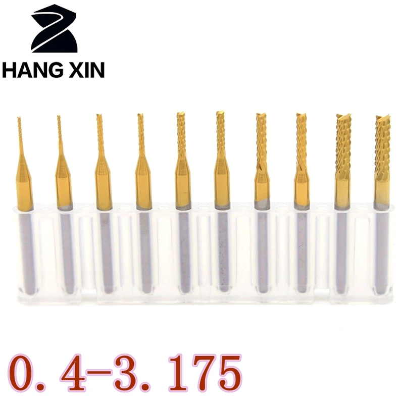 Wood router bit 0.9-3.175mm titanium coating pcb strawberry metal cutting cnc rotating burr 10PCS tungsten carbide wood cutter Wood router bit 0.9-3.175mm titanium coating pcb strawberry metal cutting cnc rotating burr 10PCS tungsten carbide wood cutter