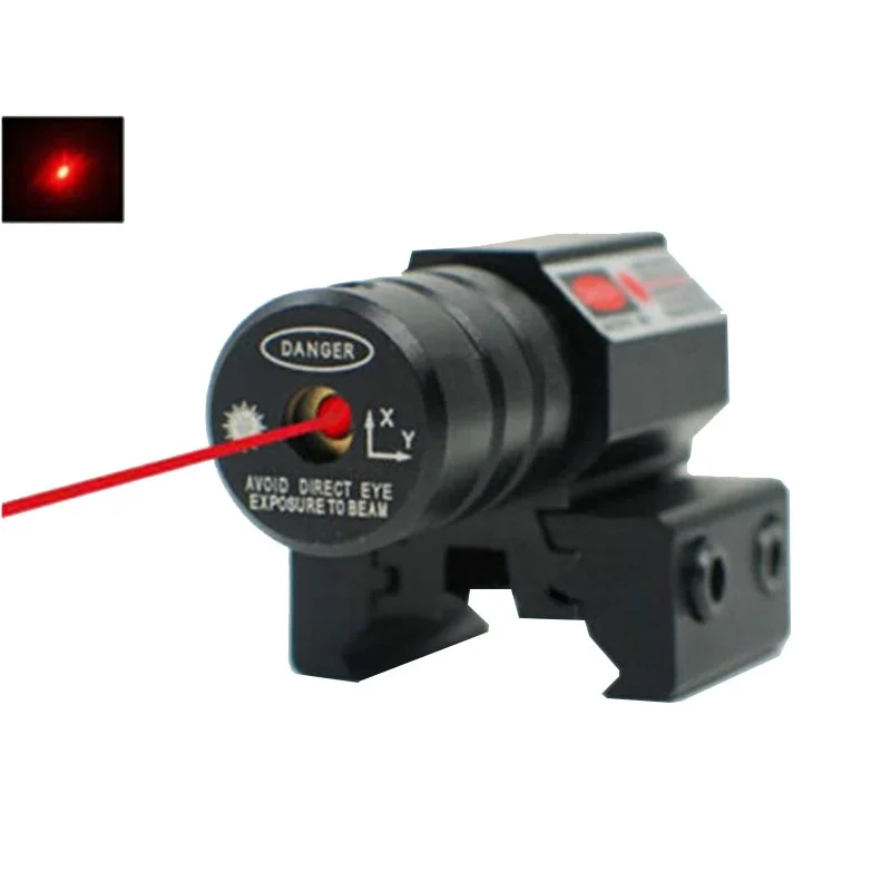 

Hunting Set Powerful Tactical Mini Red Dot Laser Sight Scope Picatinny Mount Set With Button Battery Hunting Accessories
