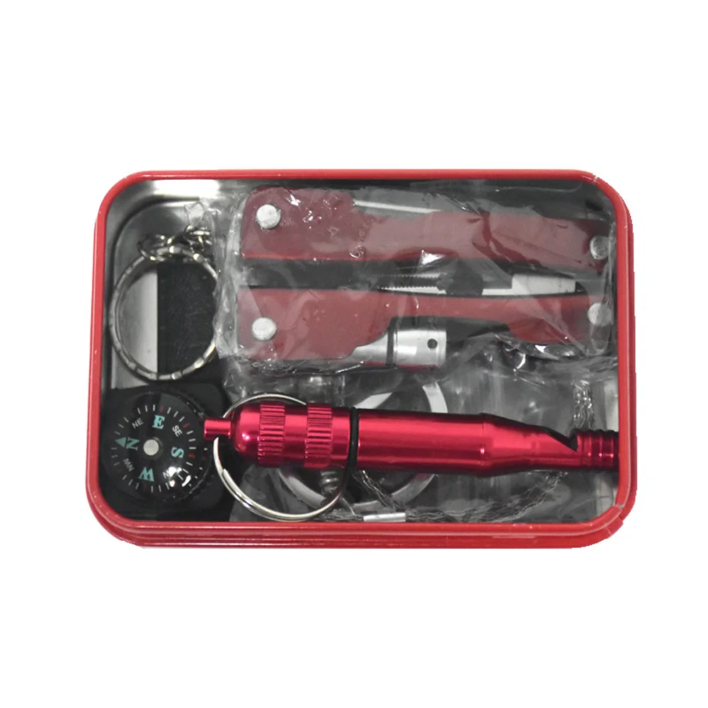 Outdoor Emergency bag Camping equipment box survival kit box self-help box SOS for Camping Hiking saw whistle compass tools Outdoor Emergency bag Camping equipment box survival kit box self-help box SOS for Camping Hiking saw whistle compass tools