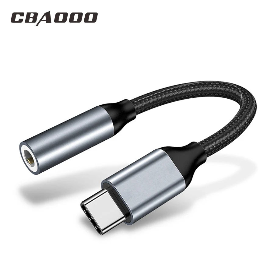 

CBAOOO Type C 3.5 Jack Earphone USB C to 3.5mm AUX Headphones Adapter For Huawei mate 20 P30 pro Xiaomi Mi 6 8 9 SE Audio cable