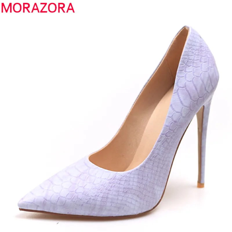 MORAZORA 2019 newest spring summer women pumps pointed toe super high heels shoes sexy party wedding shoes woman big size 43 MORAZORA 2019 newest spring summer women pumps pointed toe super high heels shoes sexy party wedding shoes woman big size 43