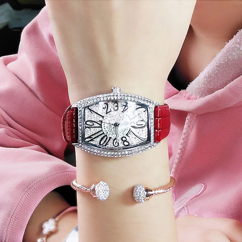 Модные женские часы браслет бриллиантовый платье женские наручные часы для женщин кварцевые часы с кожаным ремешком женские Relogio Feminino