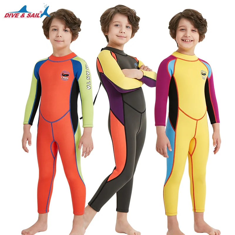 UK Kids Full Length Wetsuit Swim Child Scuba Kayak UV Sun Wet Suit Quick Dry 