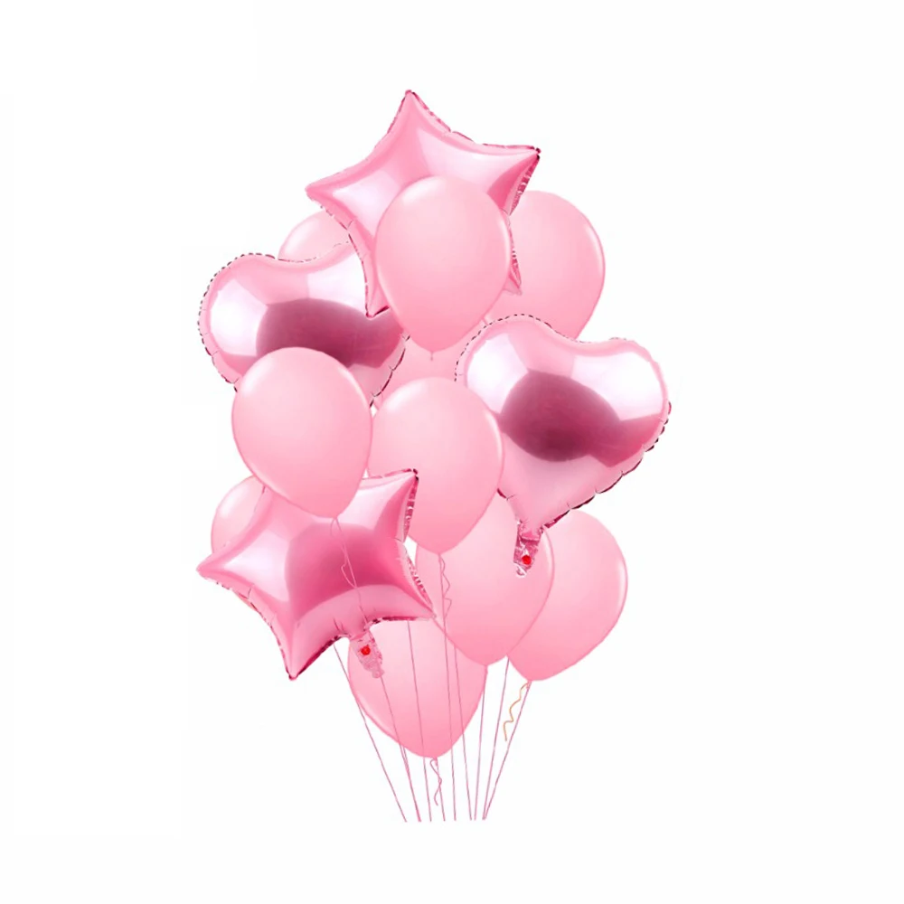 TAOUP 14 шт. конфетти из розового золота с днем рождения детей воздушные шары из фольги гелиевые шары День рождения балоны круглые декоративные воздушные шары