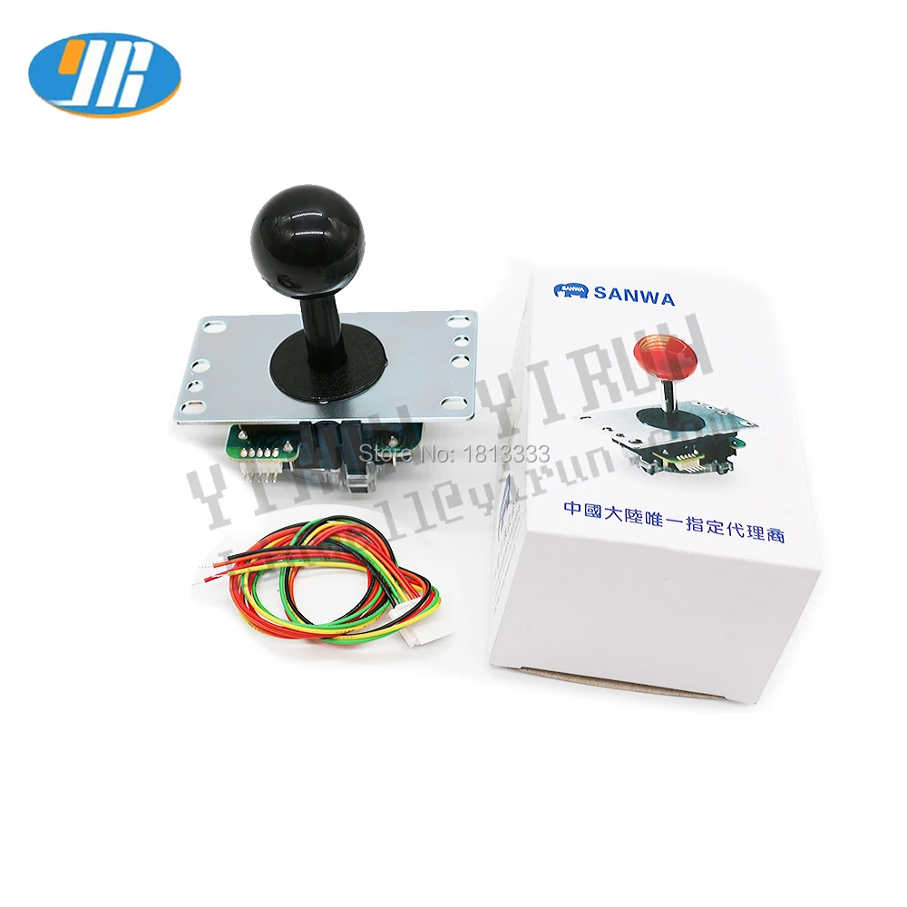 Официальный Sanwa Джойстик JLF-TP-8YT-SK бои рокер с LB-35 Topball и 5pin провод нулевой задержки аркадный джойстик