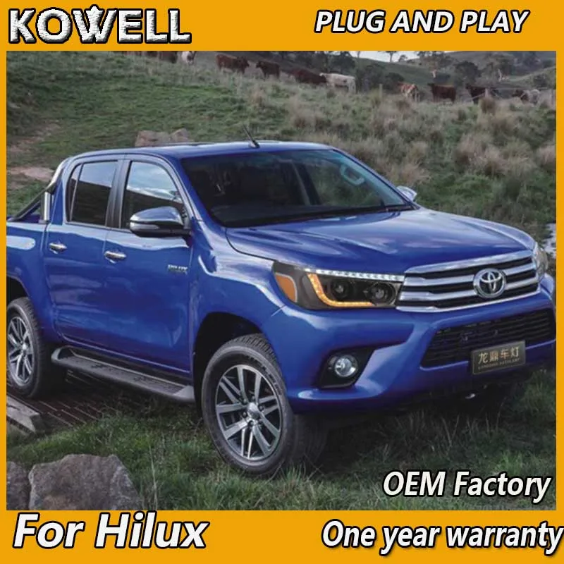 Автостайлинг для Toyota Hilux светодиодный фары 2015 2018 Новинка Revo Vigo DRL Биксеноновые