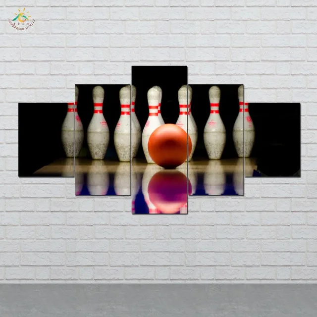 Cheap Bowling Modern Canvas Art Prints Poster Wall Painting Home Decoration Artwork Wall Art Pictures for Bedroom 5 PIECES