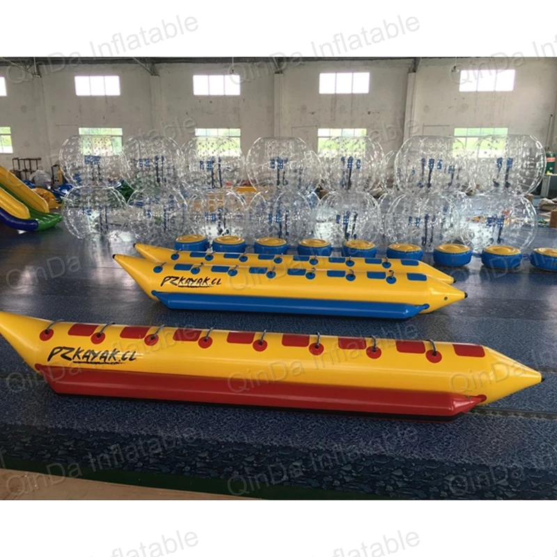 6 мест водные игрушки crazy giant надувной аквапарк Летающий банан лодка летающая рыба буксиры